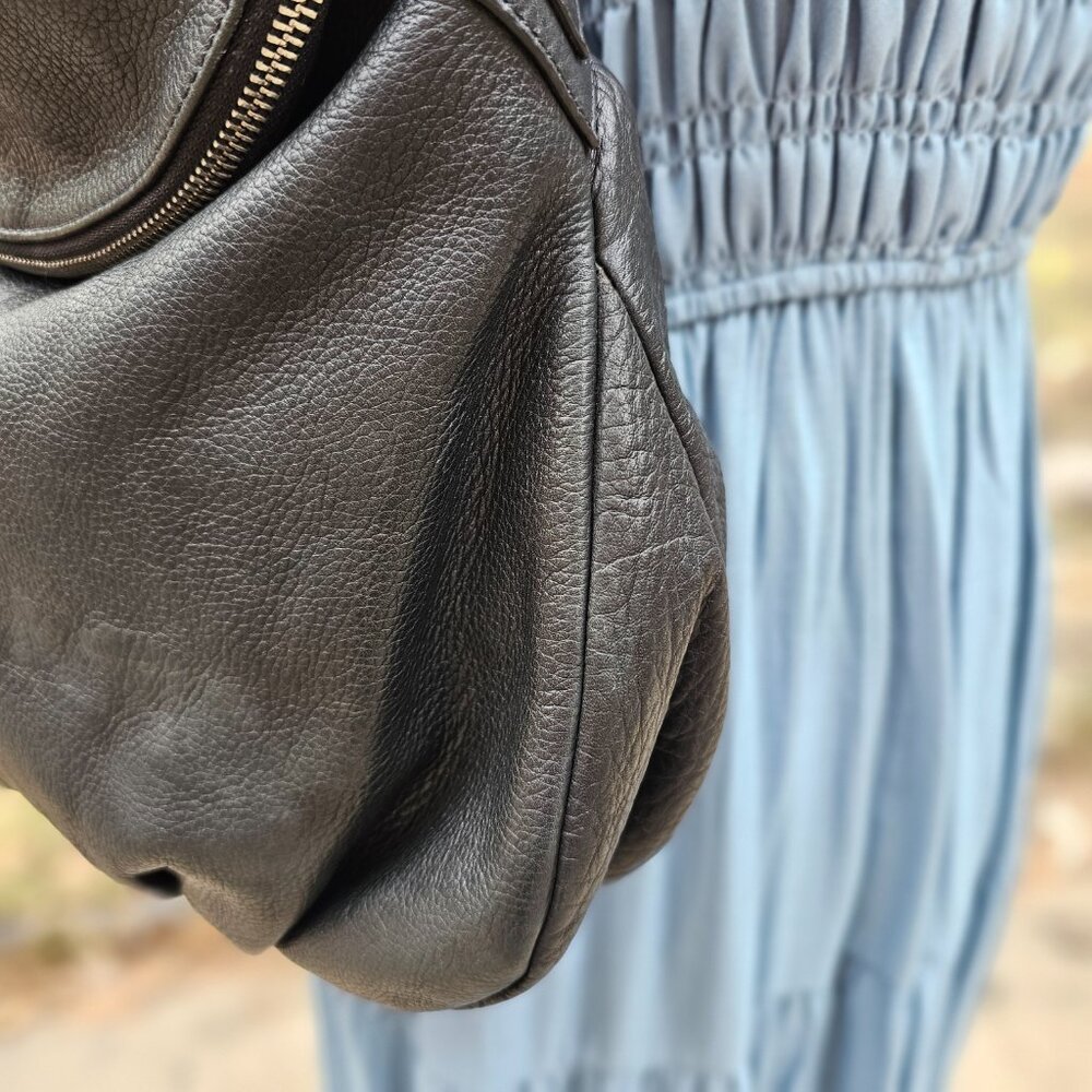 MARGOT Black Leather Shoulder Bag Pre-owned - Picture 3 of 10